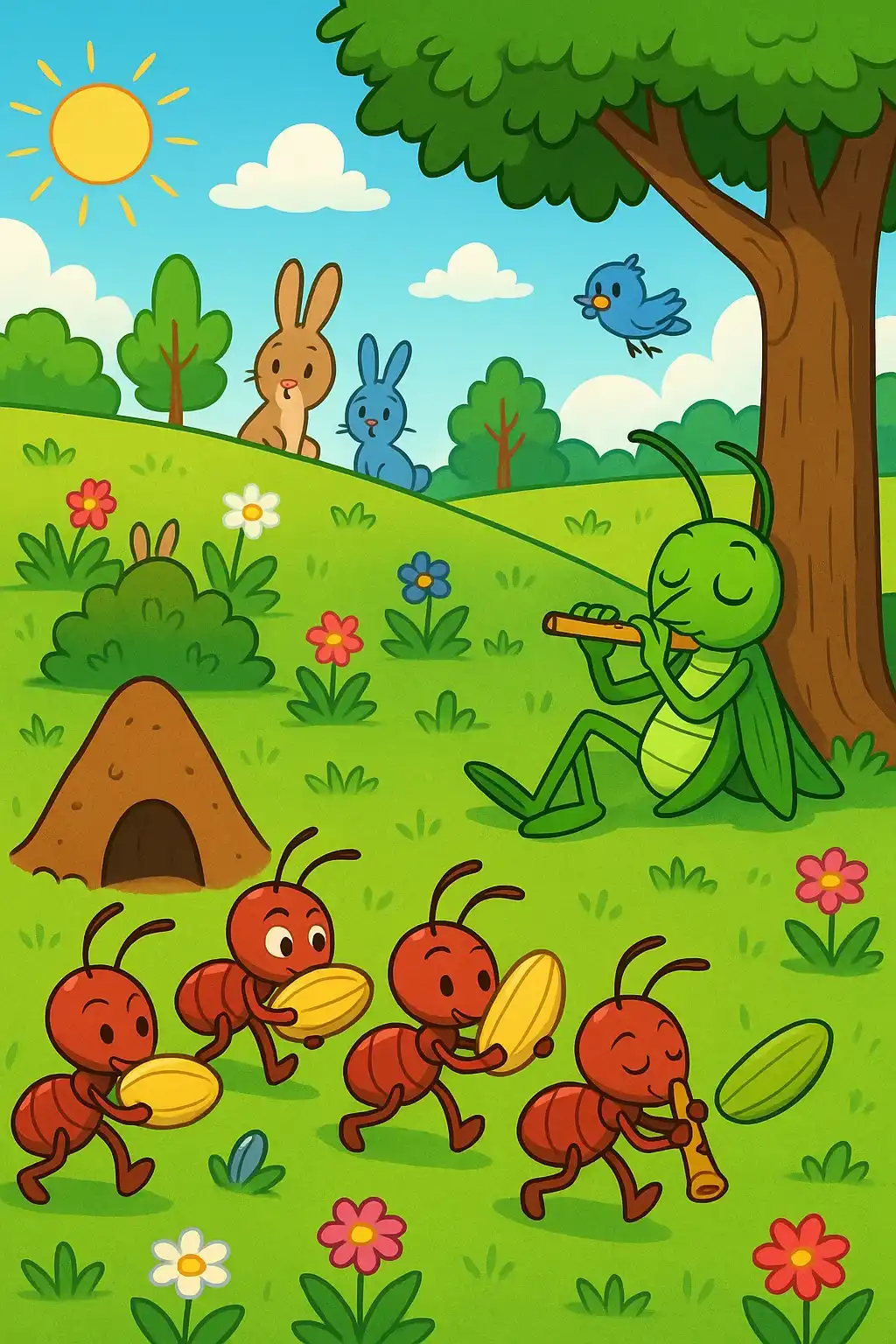 Mehnati Chinti Aur Sust Jhingar