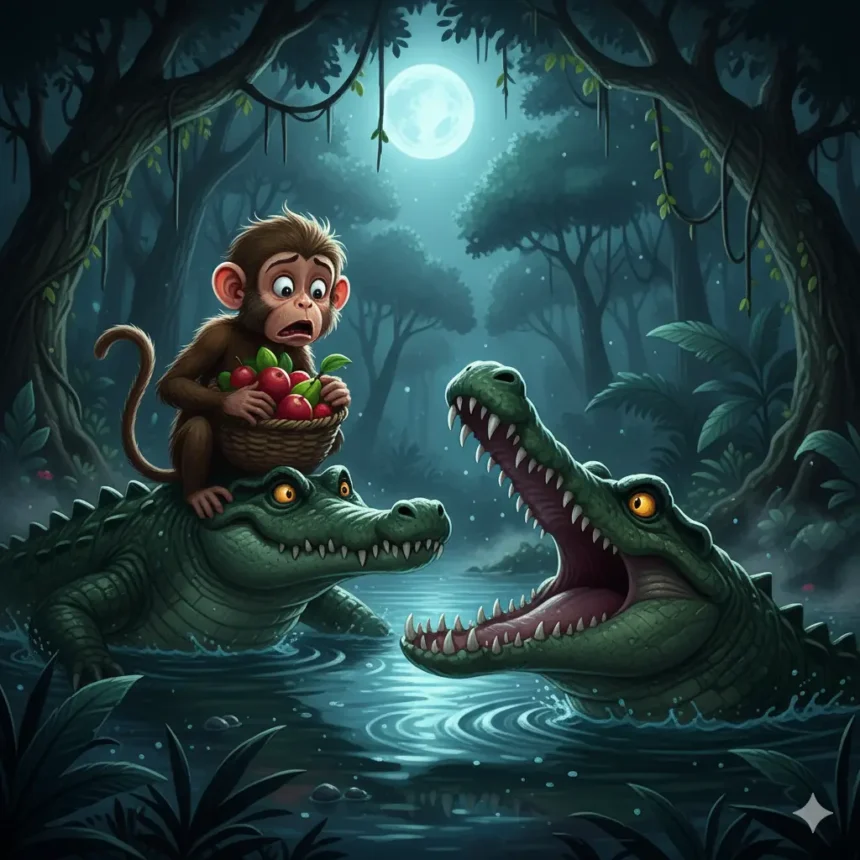 Chalak Bandar Aur Laalchi Magarmachh